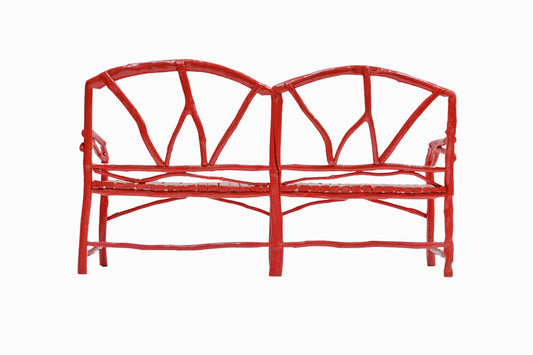 Maroc Baroque Three-Seater Banquette - Red