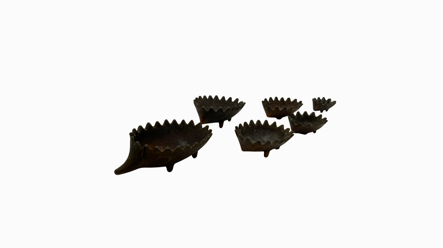 Vintage Stacking Metal Hedgehhogs