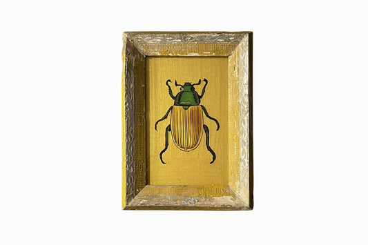 A reverse glass painting of scarab (Small)