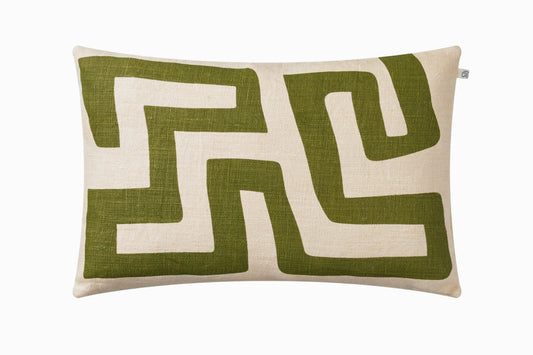 Abstract printed cushion - Green