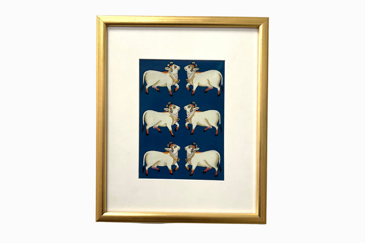 Indian painting of six holy cows