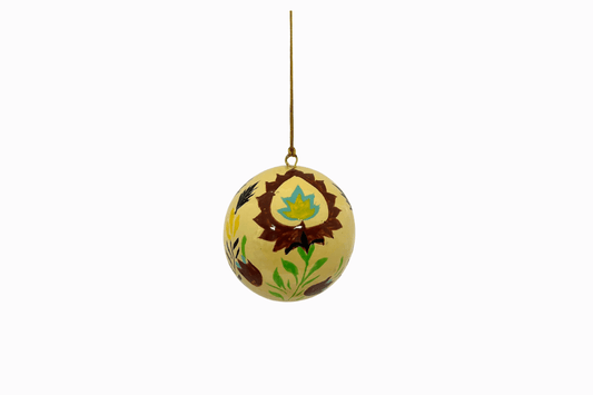 Yellow Suzani Ball Decoration