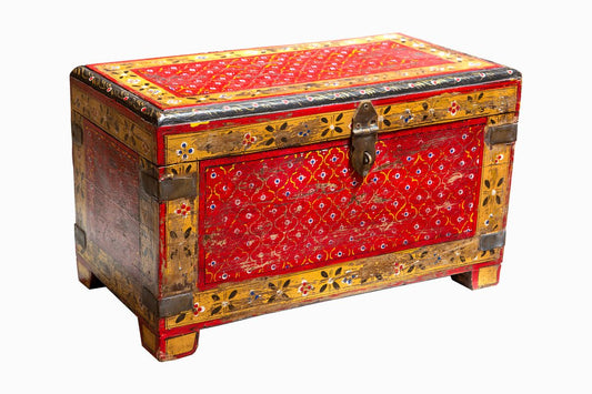 Decorated Indian chest.