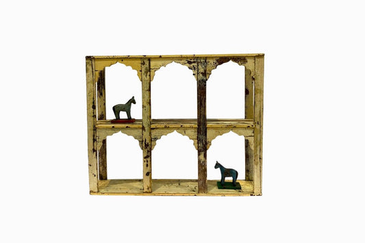 Indian six arch wooden wall unit