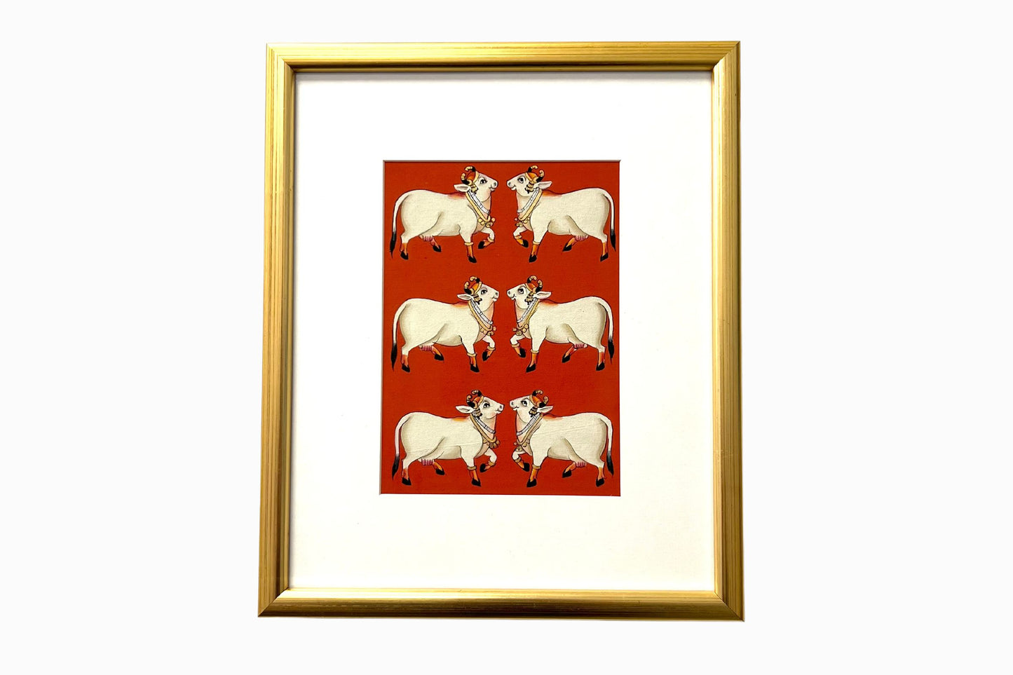 Indian painting of six holy cows