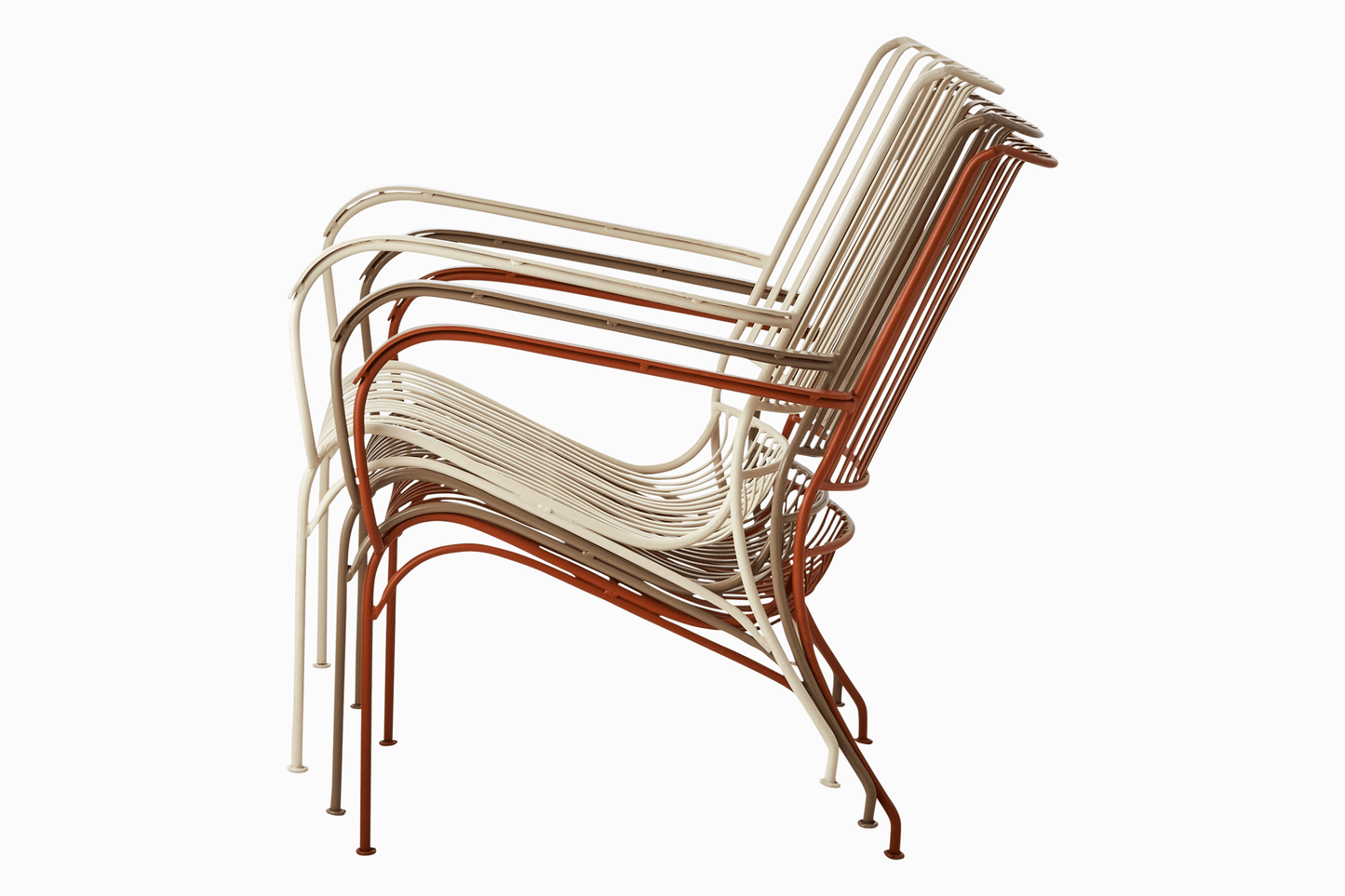 Amalfi Metal Armchair - Latte