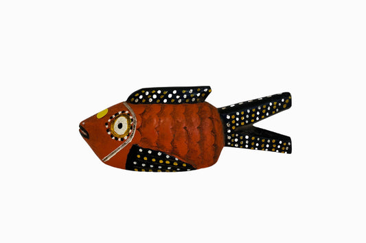 Orange painted Bozo fish