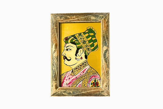 A Reverse Glass Painting of a Maharaja (Small)