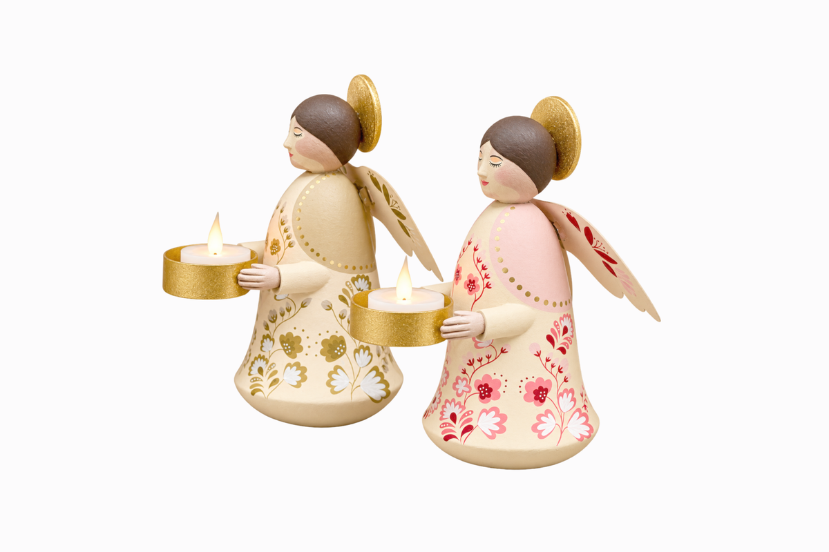 Ivory Angel Candle Holder