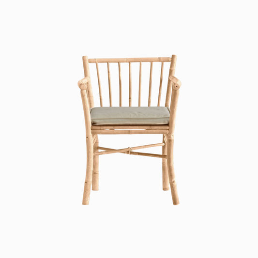 Bamboo Curved Arm Dining Chair