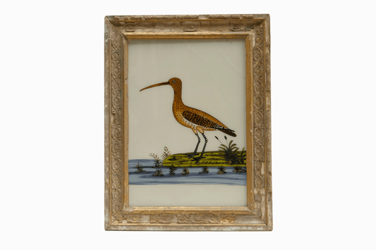 A reverse glass painting of a godwit (Large)