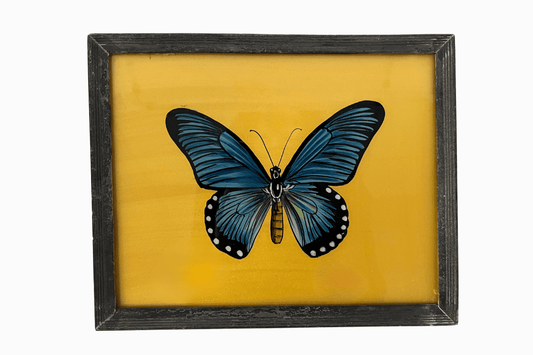Indian Glass Painting of a Butterfly (Medium)