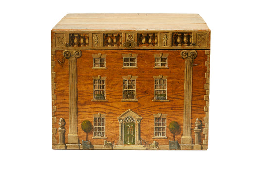 Caja decorativa vintage pintada a mano-1