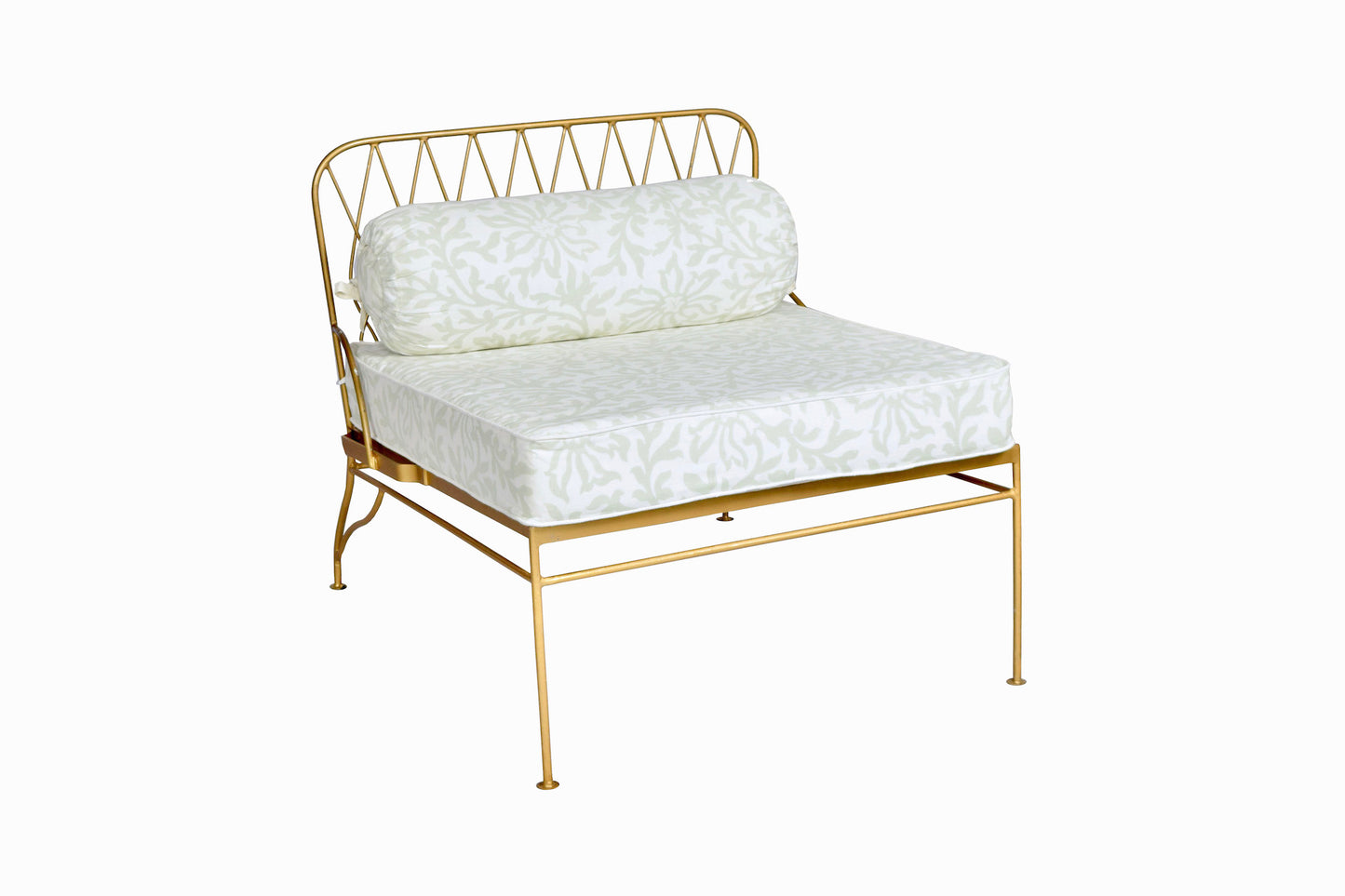 PALM SPRINGS GOLD METAL CHAIR V&A Collaboration in Clematis - Sage Green