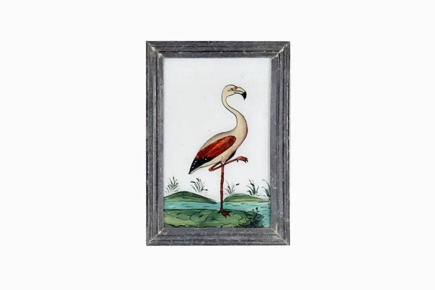 Indian glass painting of a river bird (small)