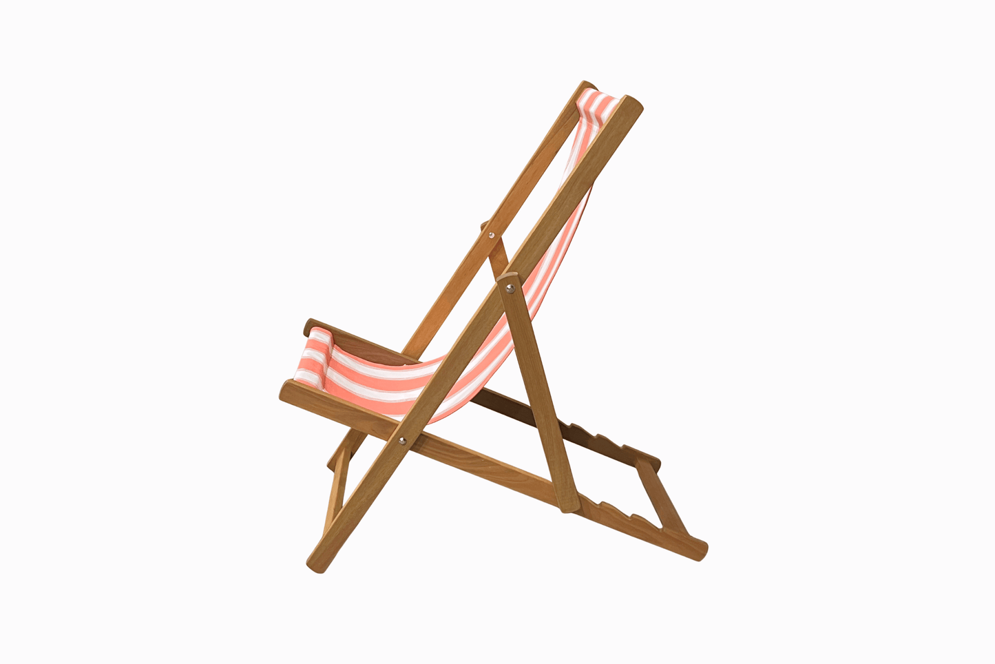 Coral Stripe Deckchair