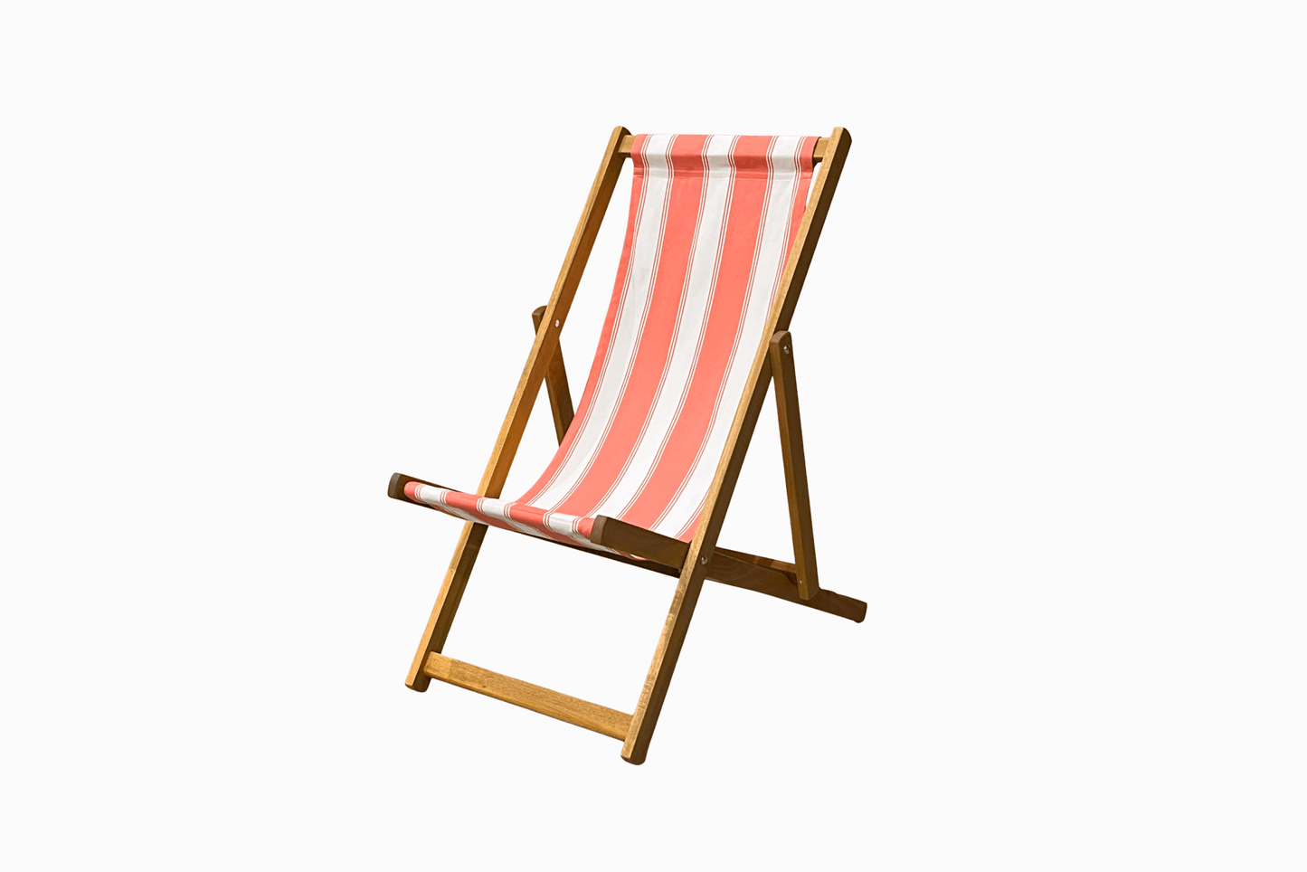 Coral Stripe Deckchair
