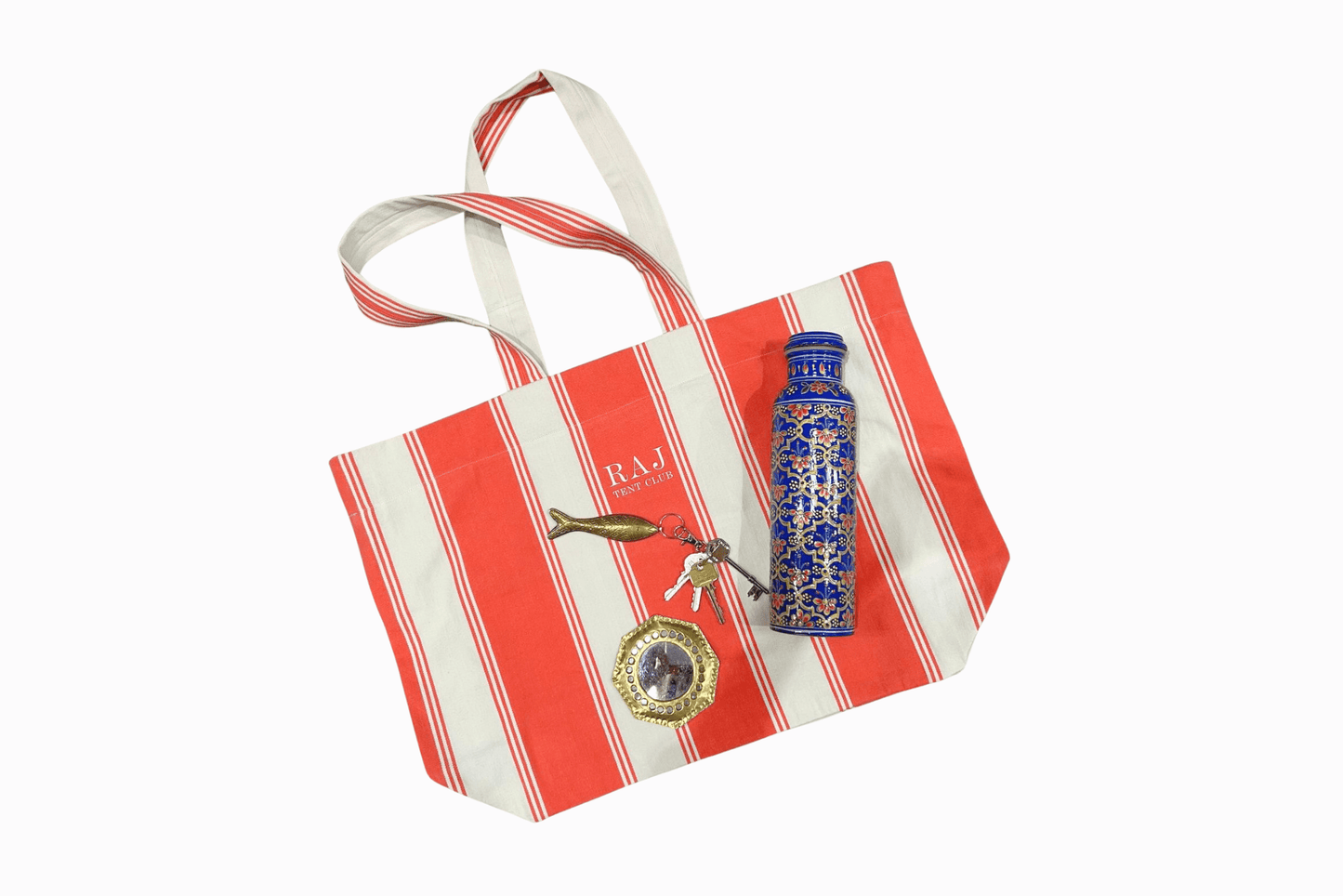 Bolso vintage de tela francesa, pequeño cuadro azul