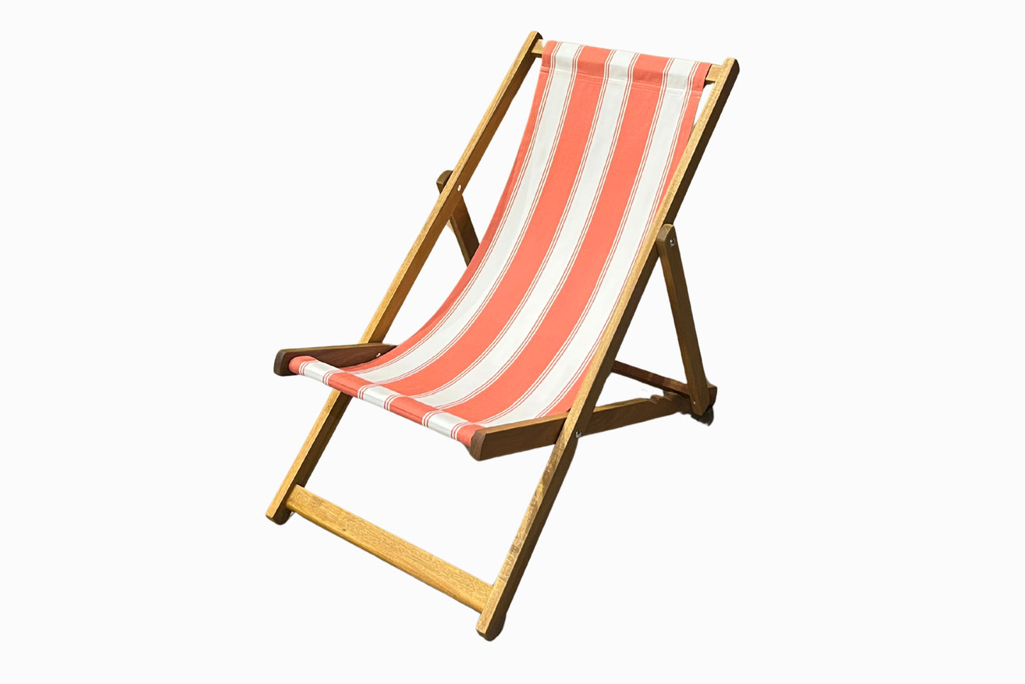 Coral Stripe Deckchair