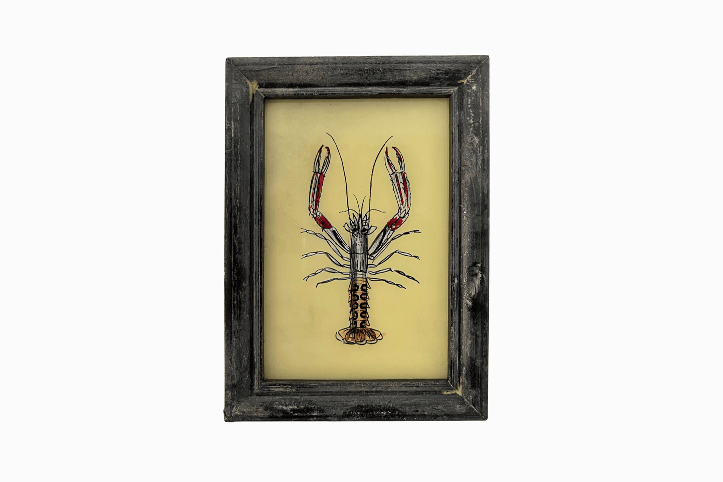 A Reverse Glass Painting of a crawfish (Small)