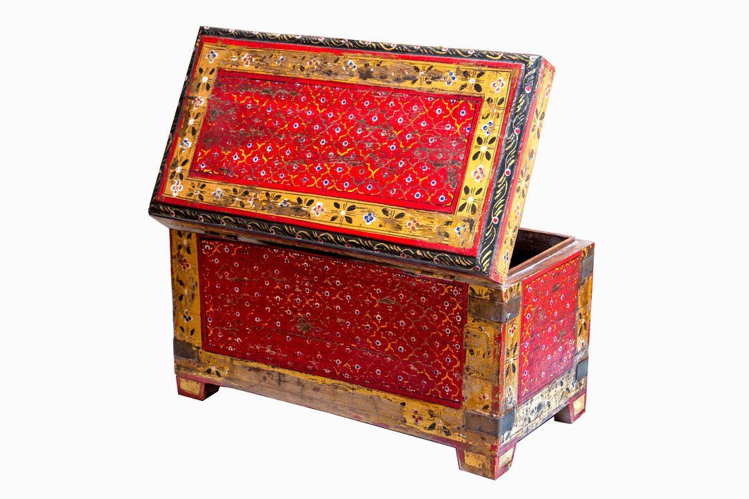Decorated Indian chest.