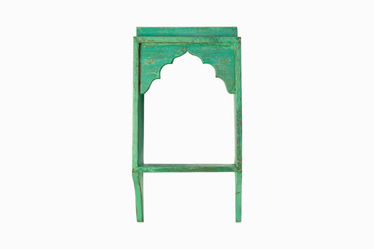 Turquoise painted wooden niche 2.