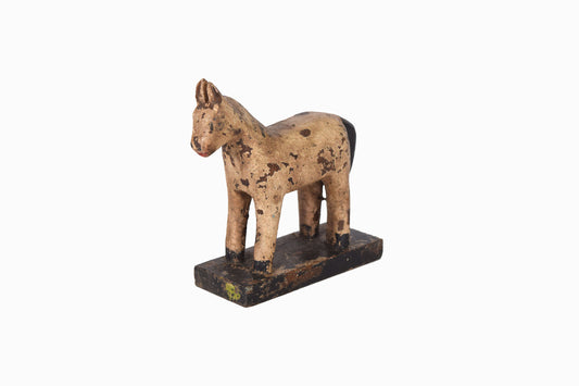 Small Decorative Mushroom Painted Wooden Horse - Ref 2