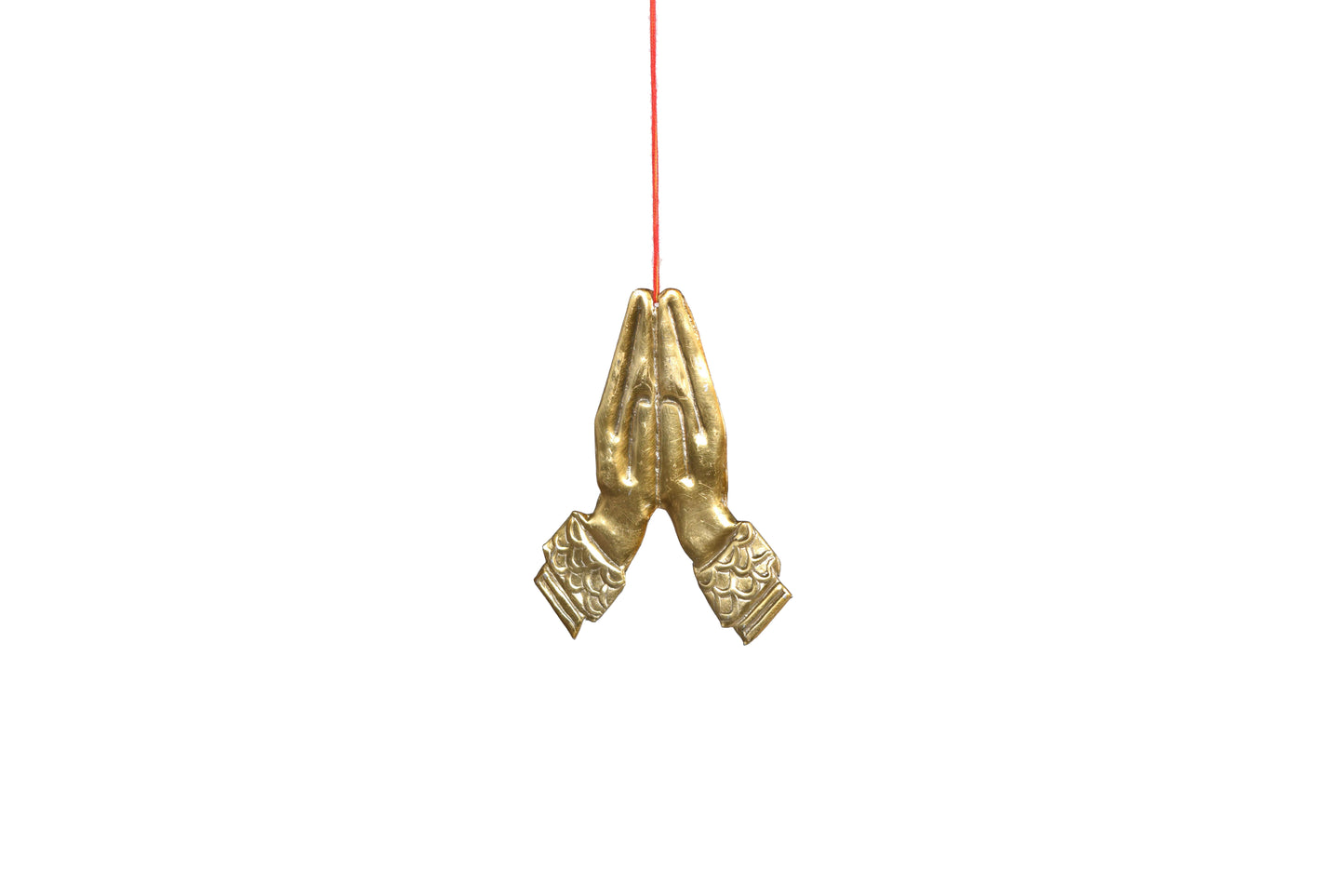 Gold Metal Namaste Decoration