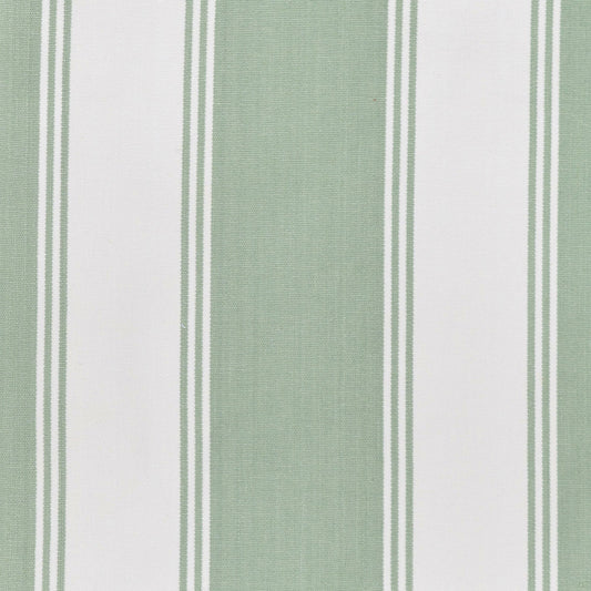 Palm Spring Seat Cushion - Green & Cream Stripe