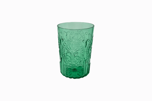 DECORATIVE DRINKING GLASSES DARK GREEN