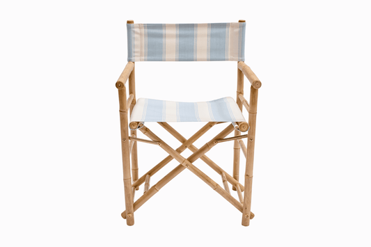 Pale Blue Stripe Director's Chair