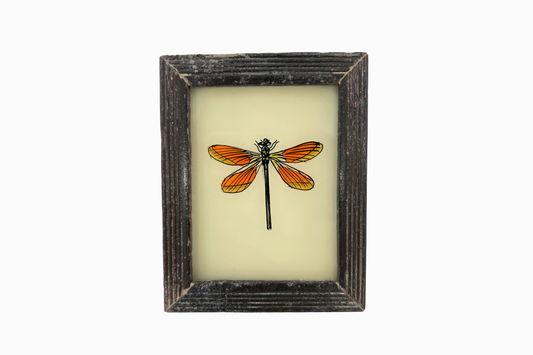 A Reverse Glass Painting of a Dragonfly (Extra Small)