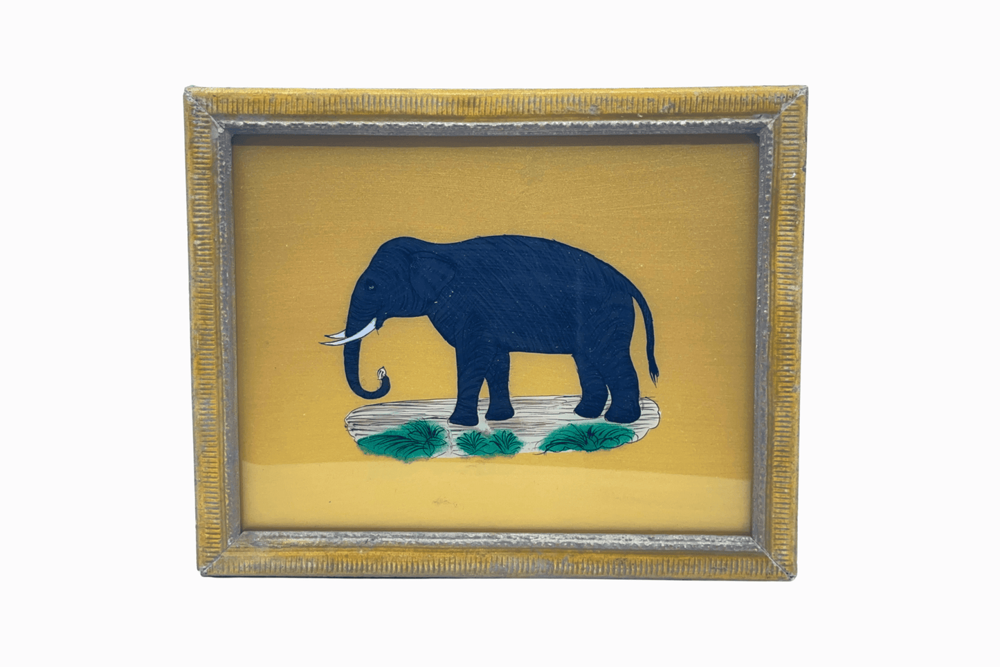 An Indian glass painting of an elephant (Medium)