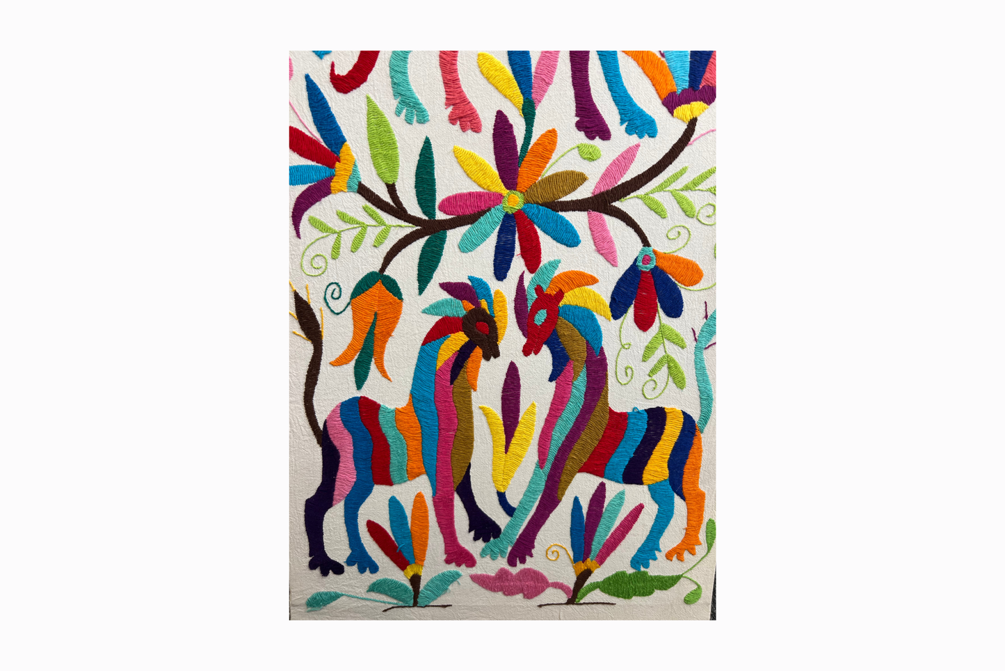Otomi Mexican Embroidered Textile Art