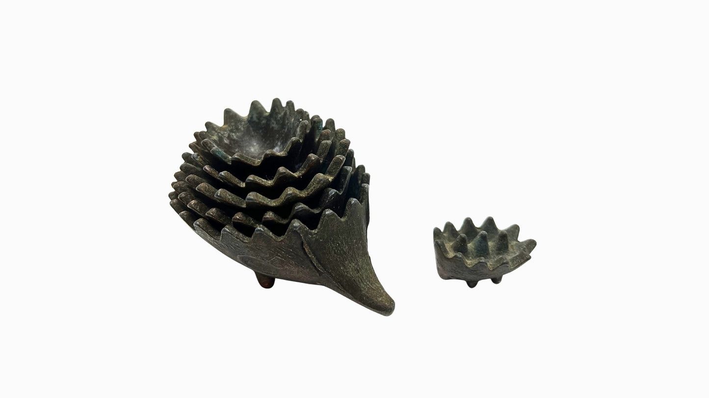 Vintage Stacking Metal Hedgehhogs