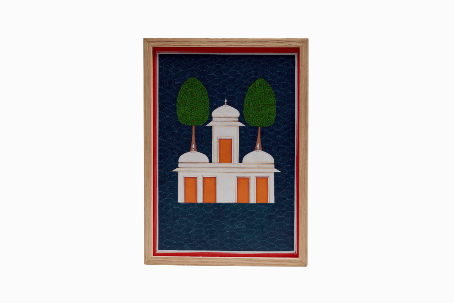 Miniature painting of House with Stylised Trees 1