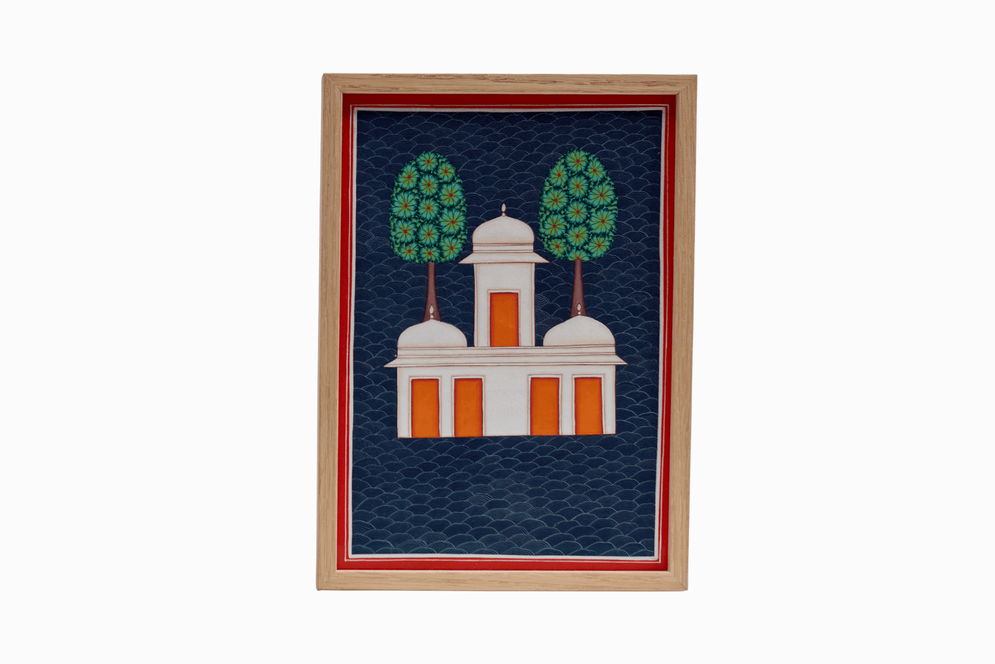 Miniature painting of House with Stylised Trees 2