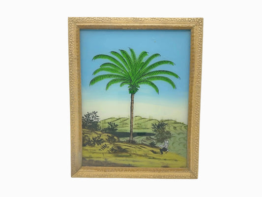 An Indian glass painting of palm tree (Medium)