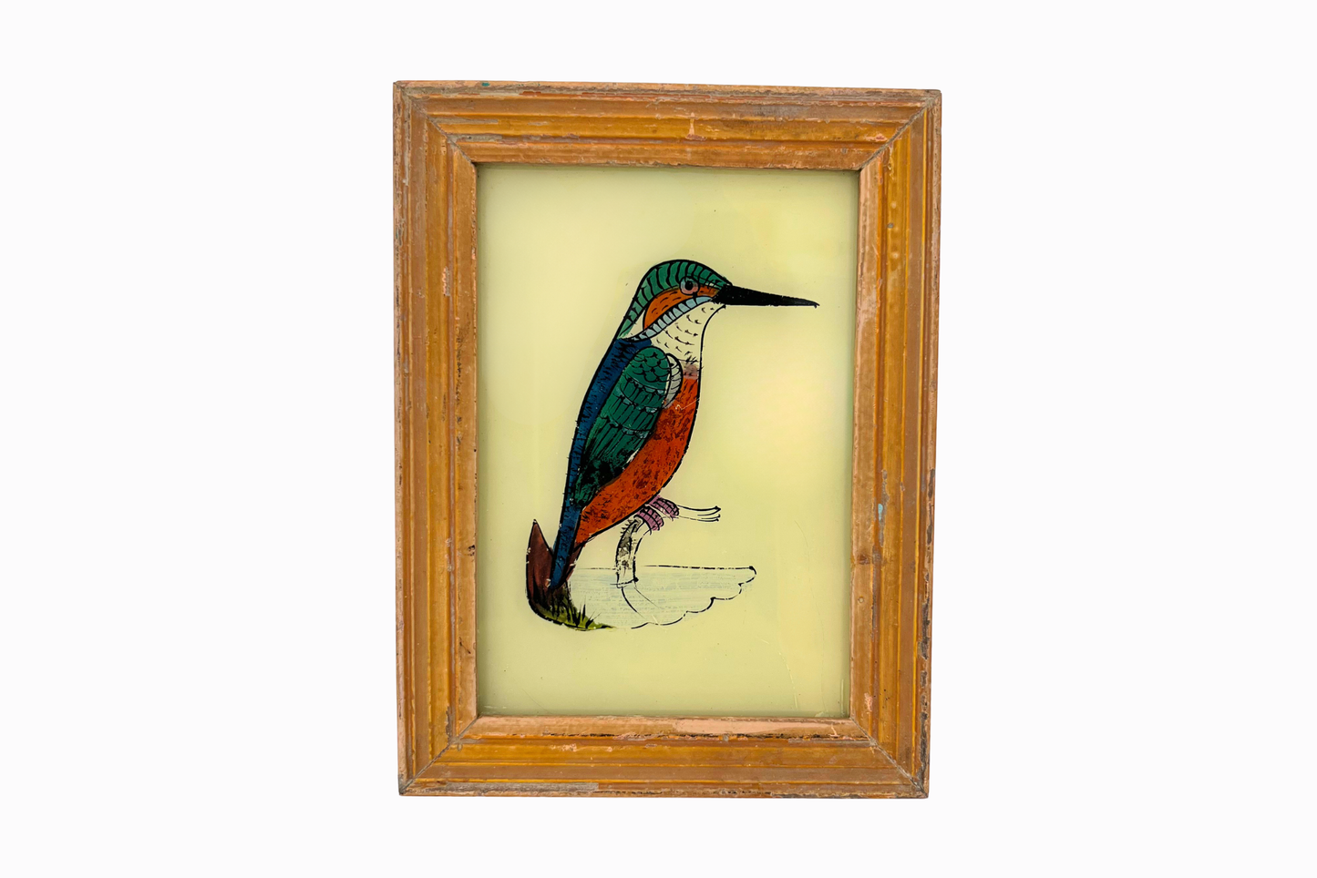 A Reverse Glass Painting of a Kingfisher (Small)