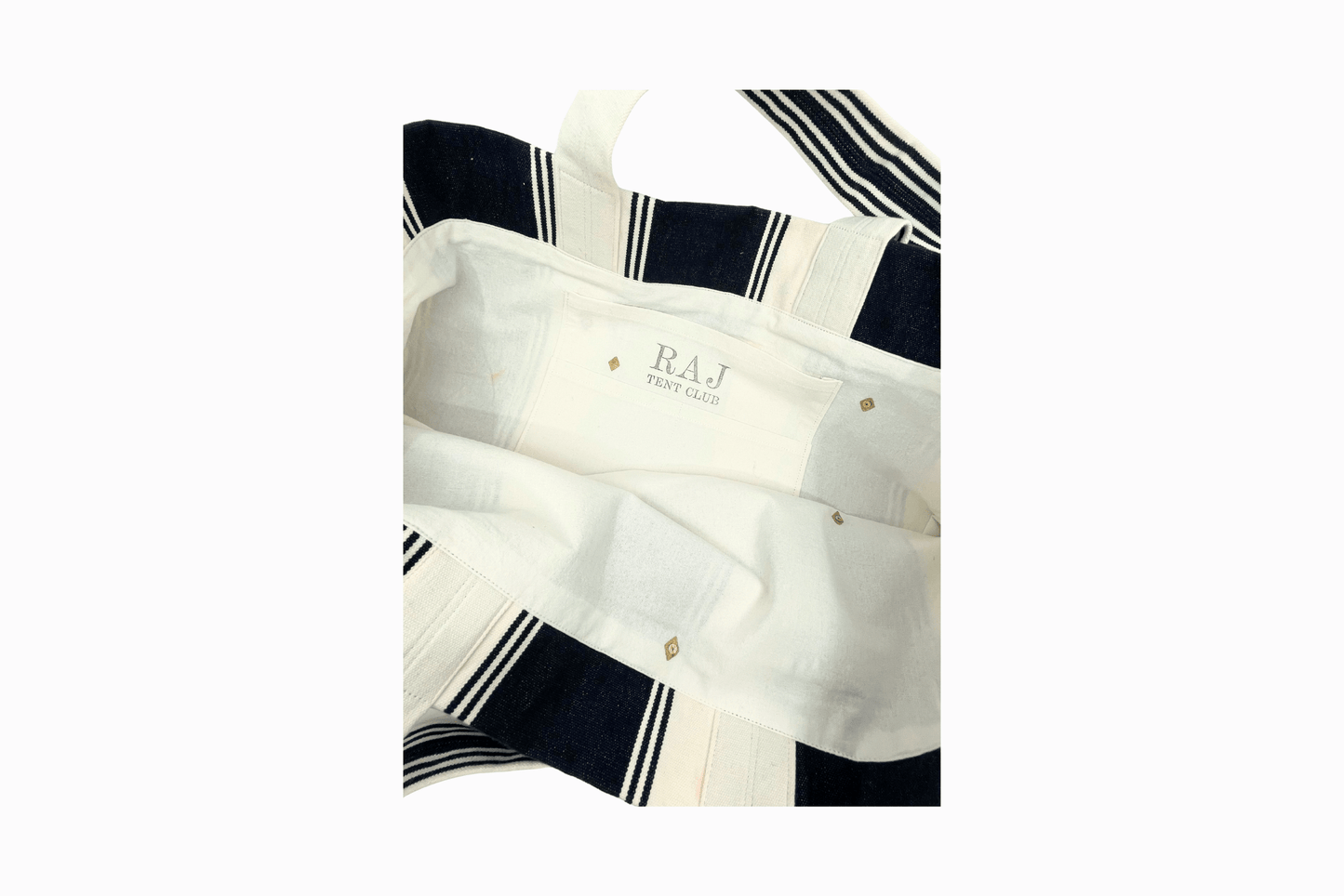 Bolso vintage de tela francesa, pequeño cuadro azul