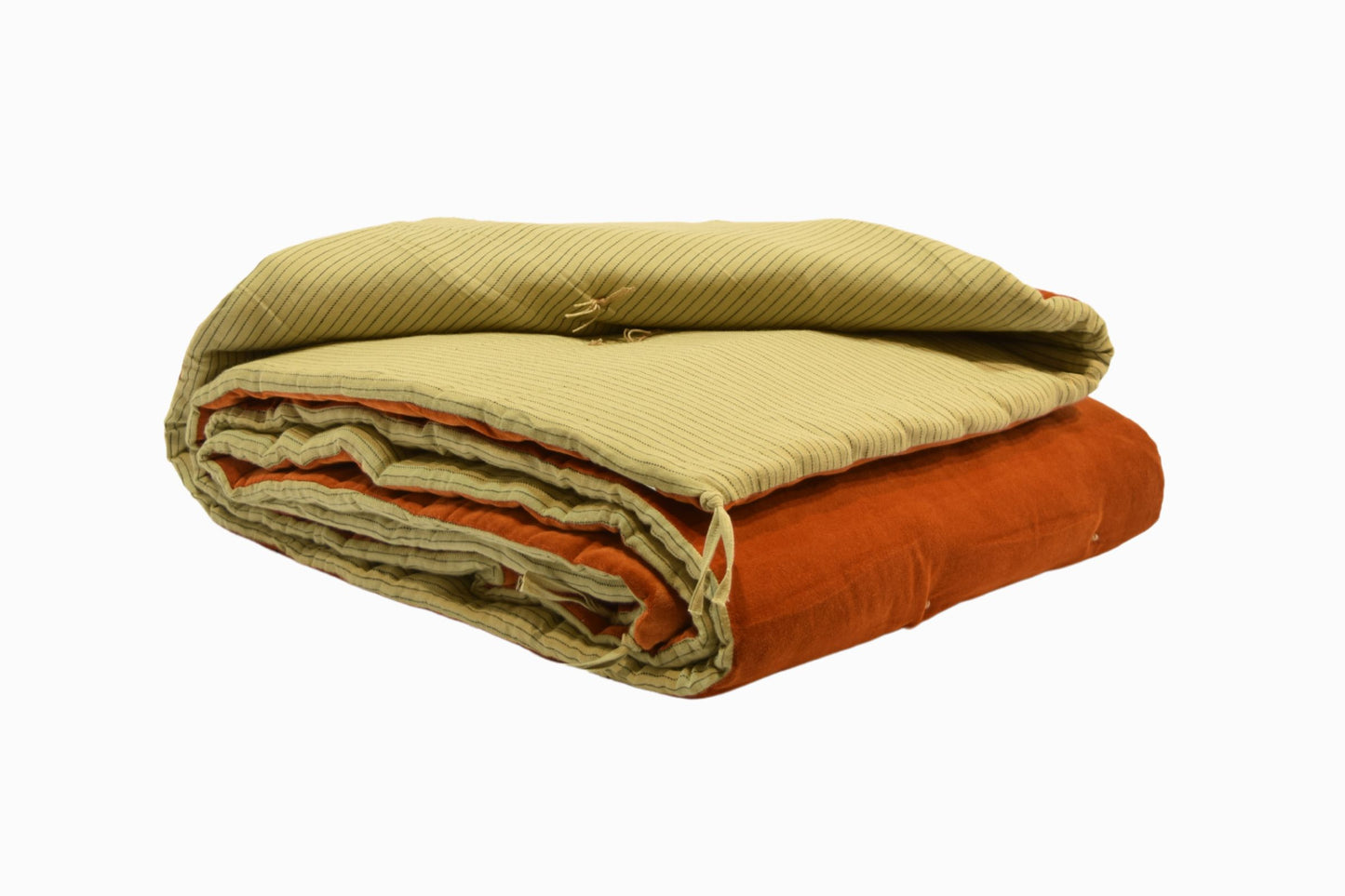 Soft Velvet Bedthrow in Burnt Orange