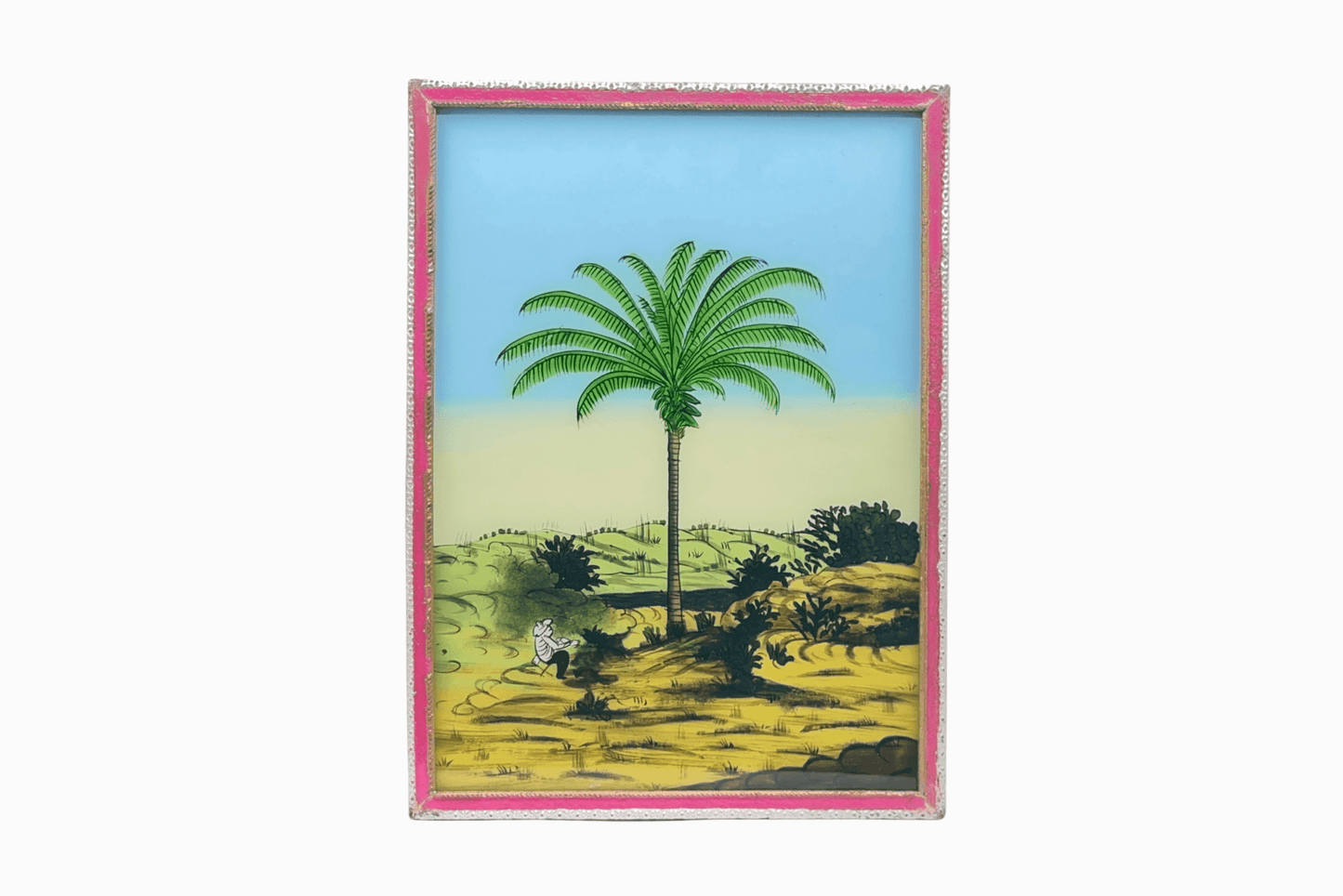 An Indian glass painting of a palm tree (Large)