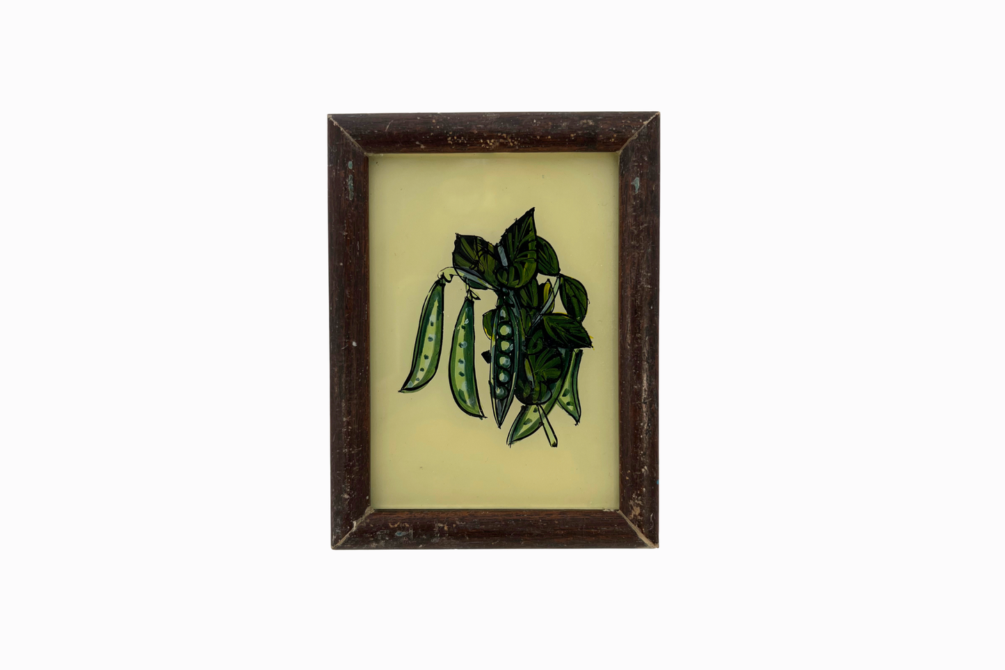 A Reverse Glass Painting of peas (Extra Small)