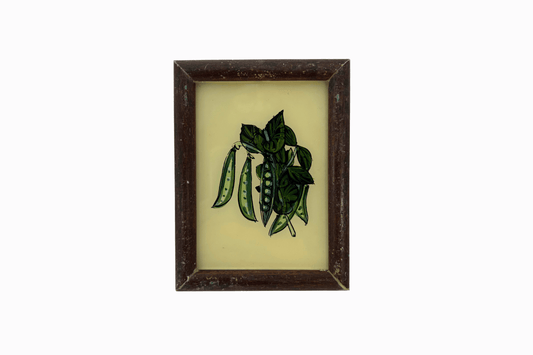 A Reverse Glass Painting of peas (Extra Small)