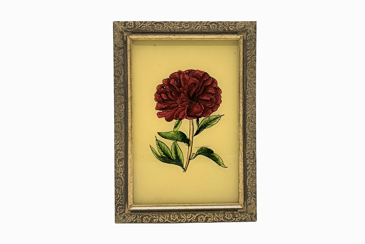A Reverse Glass Painting of a Peony (Small)