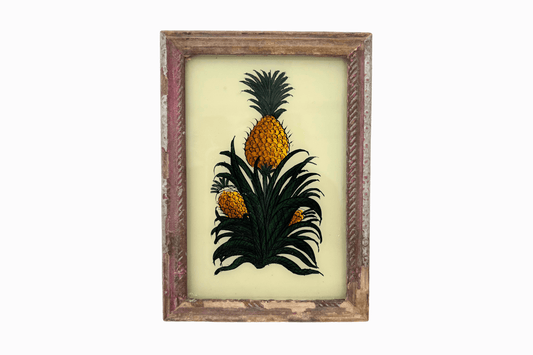 A Reverse Glass Painting of Pineapples (Small)