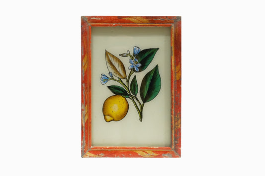 A reverse glass painting of a lemon (small)