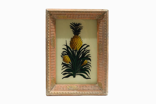 A reverse glass painting of a pineapple (small)