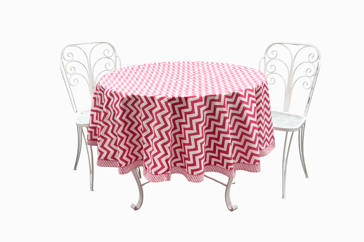 Mantel de algodón TC5 con estampado de bloques de granados 