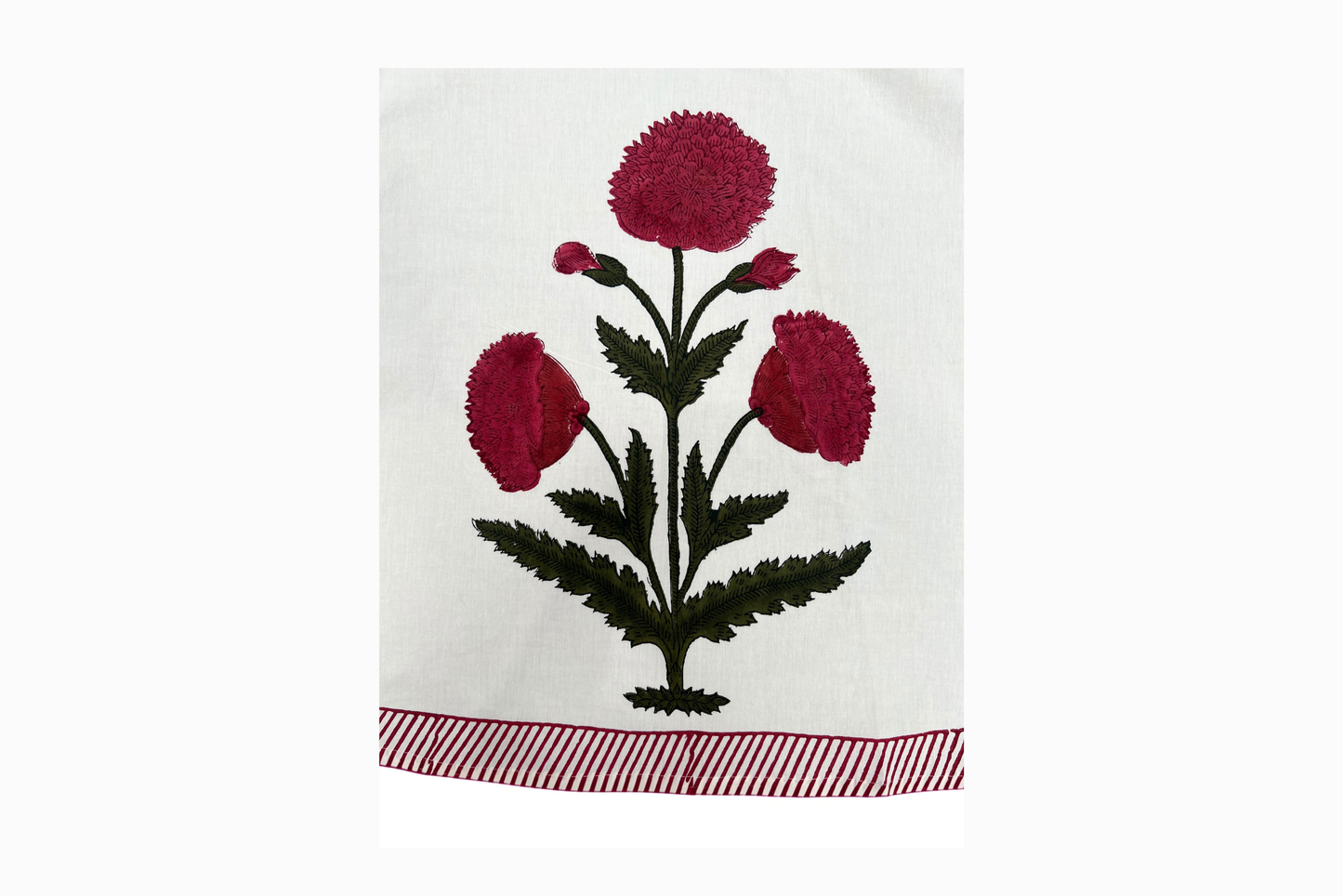 Poppy Print Cotton Tablecloth - Round (Extra Large)